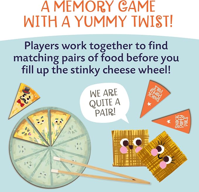 Peaceable Kingdom Snack Party Pals Cooperative Game - Fun Memory Game for Preschoolers & Kindergarteners - Ages 4+