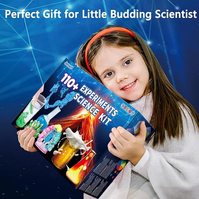 110+ Science Experiments Kits for Kids, Science Projects STEM Toys | Gifts for Boys & Girls, Volcano Eruption, Chemistry Set and More Scientist Educational Toys