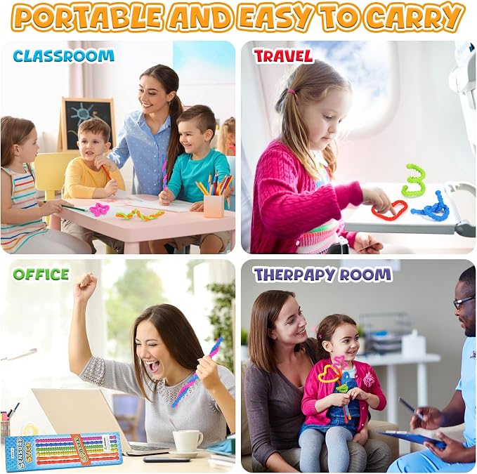 Sensory Fidget Toys for Kids - 6PCS Quiet Fidget Toys for Classroom Calm Down Corner, Christmas & Birthday Gifts for Boys Girls Teen, Gifts for People with Autism ADHD Anxiety Easter Basket Stuffers