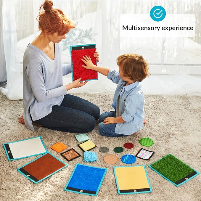 ODOXIA Sensory Mats for Autistic Children | Sensory Tiles for Kids | Mats, Discs & Bean Bags | Sensory Wall Panel | Multi-Sensory Exploration | Sensory Toys | Sensory Room Equipment | Tactile Play