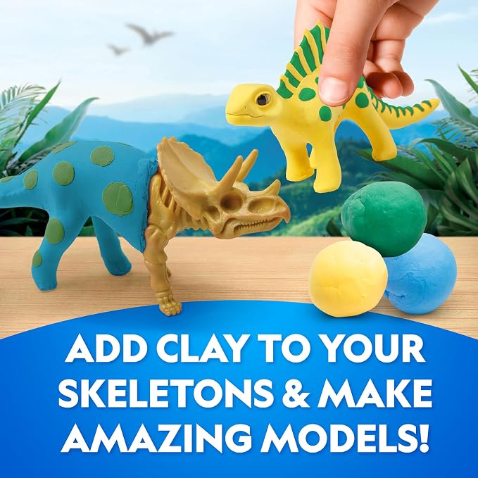 National Geographic Ultimate Dinosaur Toy Activity Kit with 5 Projects | Build a Triceratops, Dig Out a T. Rex Tooth, Paint a Dino Car, Create Clay Models, 5 Hands-On Craft Activities, Birthday Gift