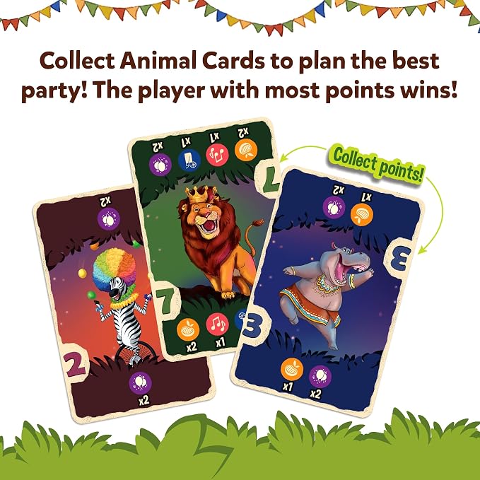 Skillmatics Card Game – Jungle Party, Fun Family Card Game, Fast-Paced | Game of Strategy & Luck, Party Game, Screen-Free, Gift for Girls & Boys Ages 7, 8, 9 & Up