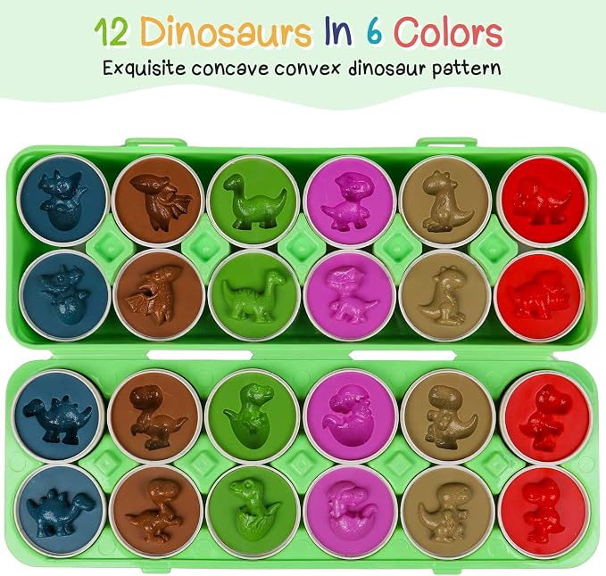 Dinosaurs Eggs,Egg Toys for Toddlers,Montessori Geometric Egg Puzzle Toy Early Educational Learning Color Sorting & Shape Matching Easter Basket Stuffers Gifts for Boys Girls