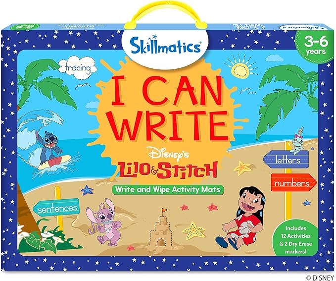 Skillmatics I Can Write Disney's Lilo & Stitch – Educational Toy and Game | Reusable Preschool Learning Activities, Back to School Supplies, Gifts for Students, Kids, Toddlers Ages 3, 4, 5, 6