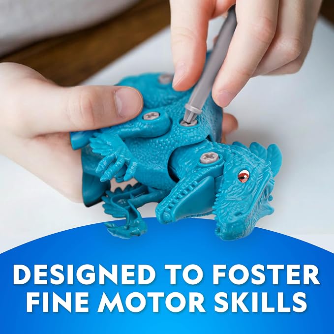 National Geographic Buildable Velociraptor Dinosaur Toy for Kids | Take-Apart Velociraptor, Construction Building Toy, STEM Learning, Fine Motor Skills, Dinosaur Play, Ages 4-8