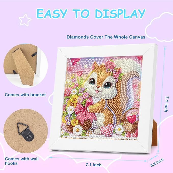 Nardoll Diamond Art Kits - Arts and Crafts - Diamond Art Painting with Wooden Frame - GEM Art for Girls Boys Adults Beginners Home Wall Decor Gifts
