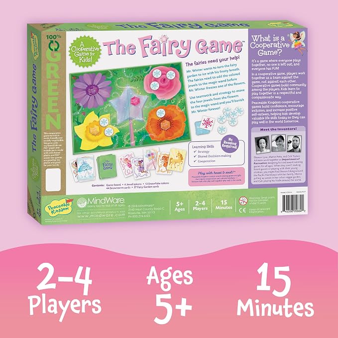 Peaceable Kingdom The Fairy Match Game - an Enchanting Board Game for 2-6 Kids Ages 5+ | Enchanting matching game—collect fairy cards and race to fill your garden. Builds memory and matching, ages 5+