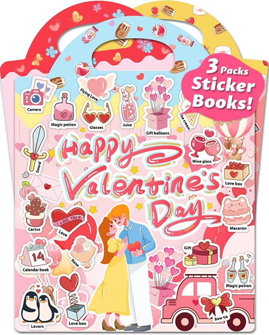 Walenced Reusable Sticker Book for Toddlers, Stickers for Kids, Toddler Toy | Toddler Craft Activities, Toddler Travel Toys, Boy Girl Birthday Gifts, Airplane Travel & Road Trip Essentials Kids