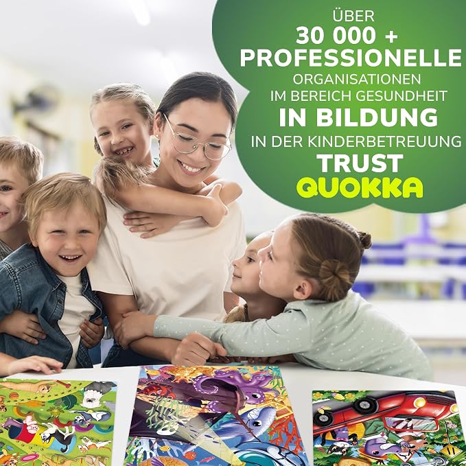 60 Piece Puzzles for Kids Ages 4-6 - 4 Jigsaw Toddlers Puzzles Ages 3-5 | Zoo, Dogs, Animals Puzzles for Children Ages 6-8 - Educational Gift Game for Boys and Girls
