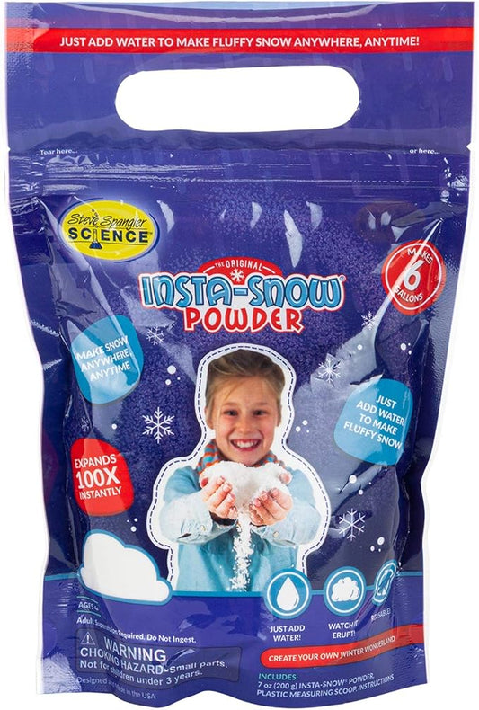 Steve Spangler Science Original Insta-Snow Powder, Makes 6 Gallons, 200g | 0