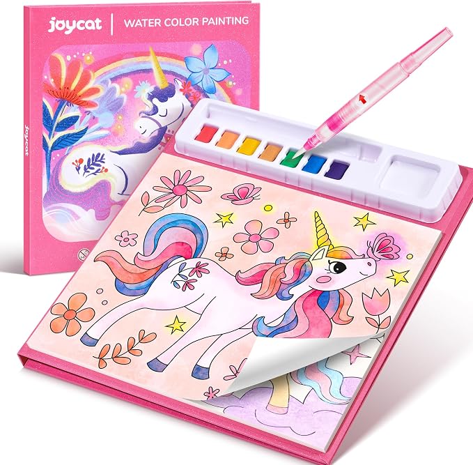JoyCat Paint with Water Coloring Books for Toddlers (Magical Pony) | Watercolor Painting Set for Kids Ages 3-5 & 4-8, Arts & Crafts Drawing Activity Travel Toy, Birthday Gifts for Boys & Girls