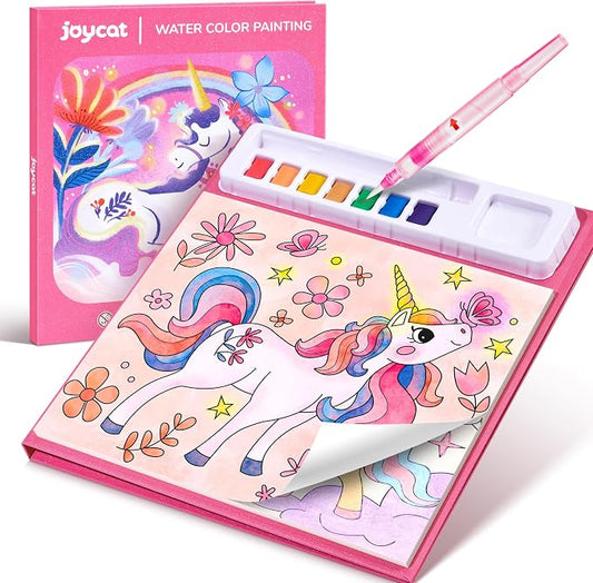 JoyCat Paint with Water Coloring Books for Toddlers (Magical Pony) | Watercolor Painting Set for Kids Ages 3-5 & 4-8, Arts & Crafts Drawing Activity Travel Toy, Birthday Gifts for Boys & Girls