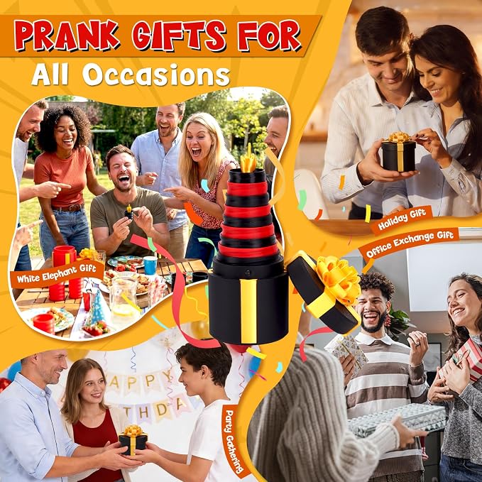 4.72 in Gotcha Box Prank with Surprise Finger, Annoying Nested Screw Gift Box with Finger, 3D Printed Annoying Gift Box with Pop Up Fingers, Funny Gifts for Kids