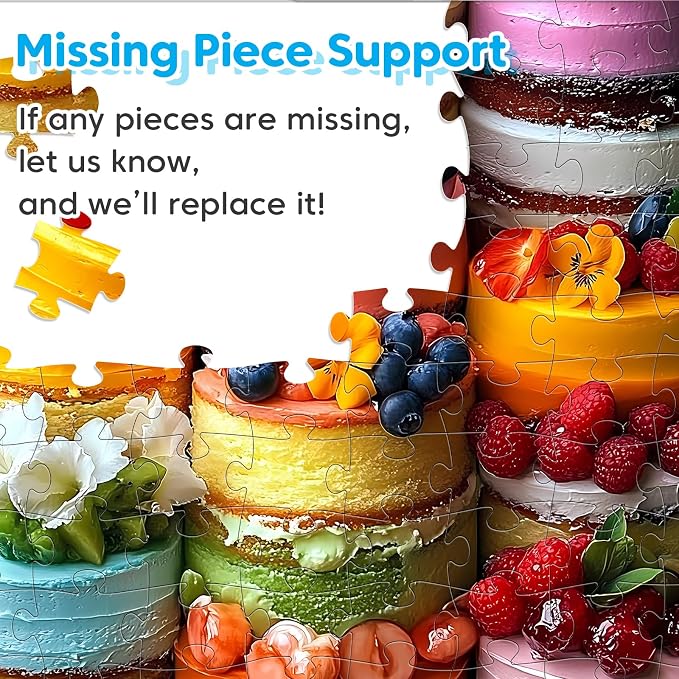 4-Pack 100 Piece Puzzles - Cakes Tree House Cats Puzzle for Kids Ages 4-8 8-10, 100 Piece Jigsaw Puzzle for Adults Seniors Children Learning Educational Puzzles Toys Birthday Xmas Gifts for Girls Boys