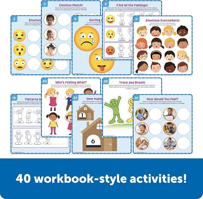 Learning Resources Skill Builders Feelings Learning Kit | SEL Activities, Social Skills Activities For Kids, Talking Flash Cards For Toddlers, Toddler Toy
