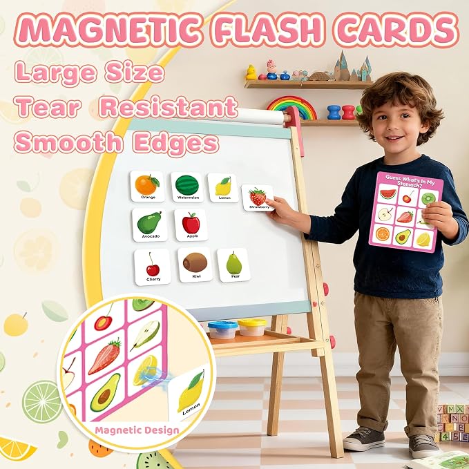 Magnetic Feature Matching Game Set with 4 Sortiing Mats, Memory Game for Kids Ages 2-4, Toddlers Sorting Toys for Kids 3 4 5, Special Education Classroom Supplies