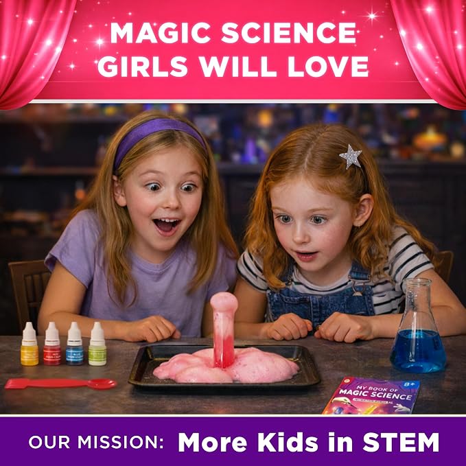 Doctor Jupiter Girls' Magic Science Experiments Kit for Kids Ages 8+ | Magic Tricks, Science Kits for Kids Ages 8-12, Birthday Gift Ideas for Girls 8, 9, 10, 11, 12 Year Olds, STEM Educational Toy