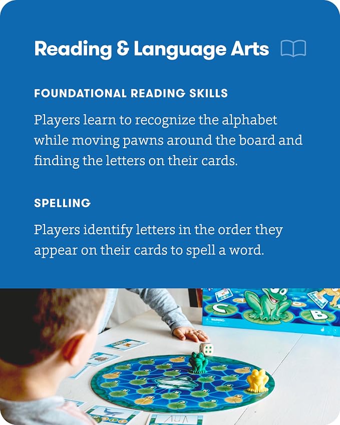 Lily Pond - Educational Game to Practice Early Reading and Spelling - an Engaging and Fun Toddler Game - 2 to 4 Players, Ages 4 & Up