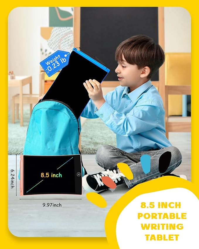 bravokids 24 Pack LCD Writing Tablet with Stylus, 8.5 inch Colorful Doodle Board Drawing Pad for Kids, Travel Games Activity Learning Toys, Birthday Gift for Age 3 4 5 6 7 8 Year Old Boys Girls
