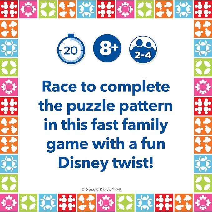 Disney Puzzle Blitz, Puzzle Game, Board Games for Family Night, 8+ | Disney Toys, Family Game Night, Travel Games, Screen-Free, Holiday Game, Kids Board Game, Strategy Games