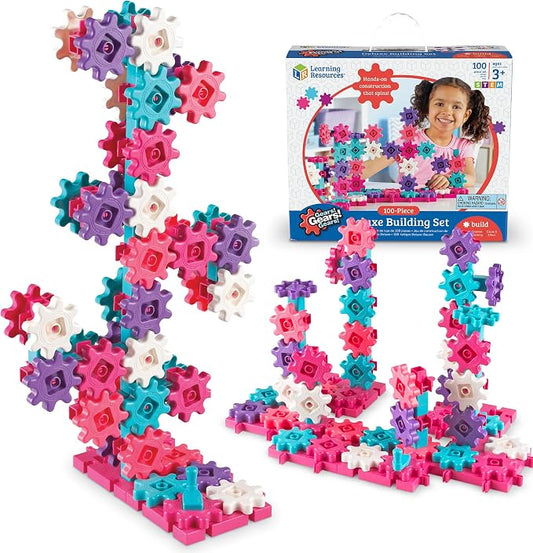 Learning Resources Gears Deluxe Building Set, Pink