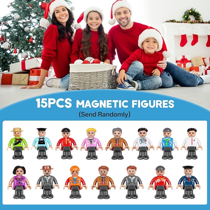 Magnetic People Figures for Kids, 15PCS Community Helpers Toys | Sensory Toy 4 5 6 7 Year Old Boys Girls, Educational Magnet Building Block Christmas Birthday Gift Toys for Kids Ages 4-8 3-5