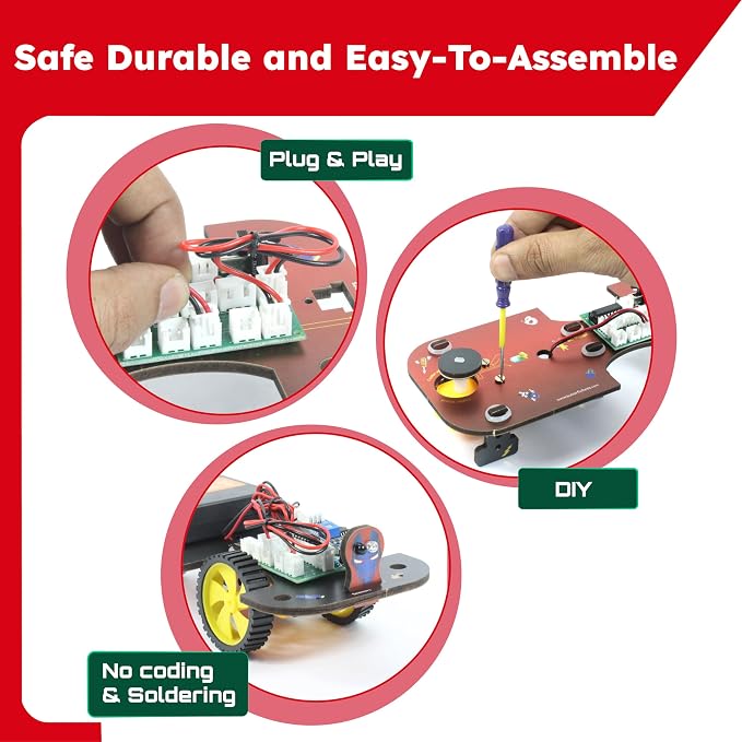 Butterfly EduFields 5in1 STEM Electronics Robotics Kit for Ages 8-10-12-13 | STEM Robot building kit for kids 8 9 10 -12 with STEM activities, circuit projects toys, engineering and science experiments.