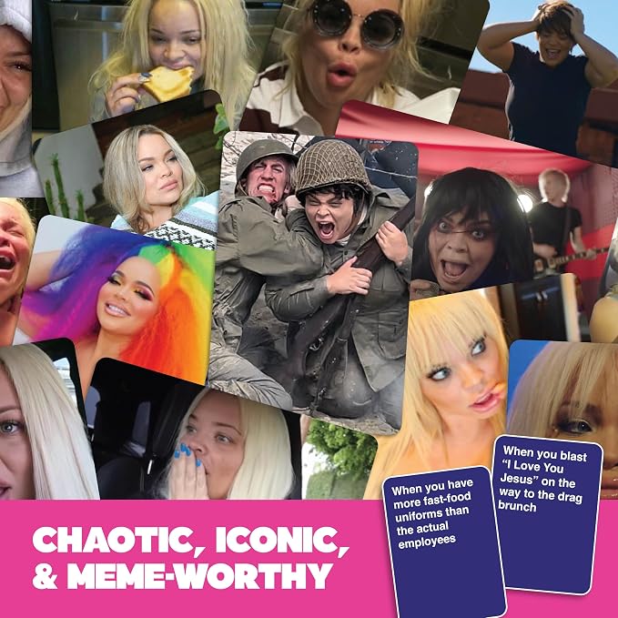 What Do You Meme? Trisha Paytas Expansion Pack by Relatable, Card Games for Adults, Featuring YouTube Influencer Trisha Paytas, All New Meme Game Content, Includes 15 Image Cards and 10 Caption Cards