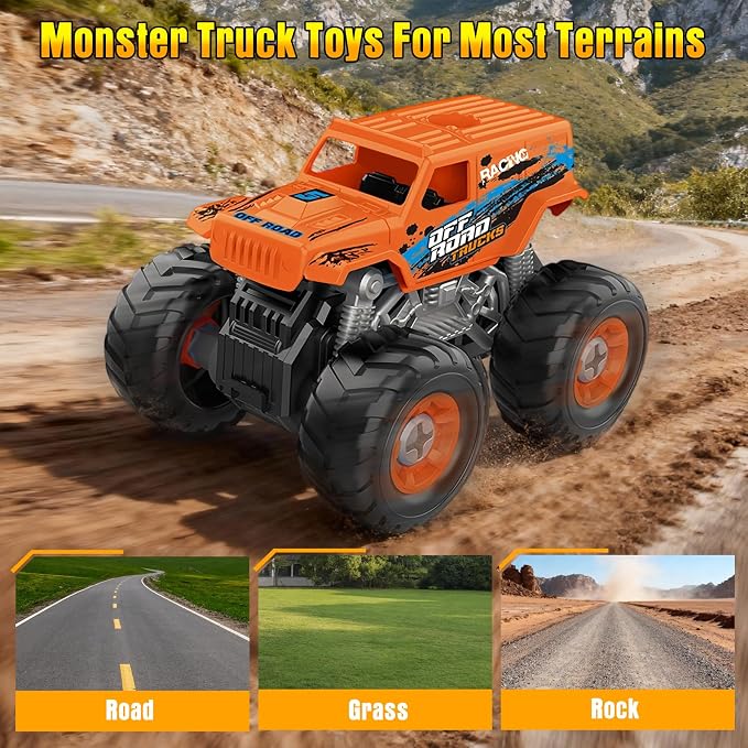 Take Apart Monster Truck Toys for 3 4 5 6 7 8 Year Old Boys, STEM Educational Building Toys with Electric Drill & Storage Box, Kids Toys Christmas Birthday Gifts for Boys Girls Toddlers