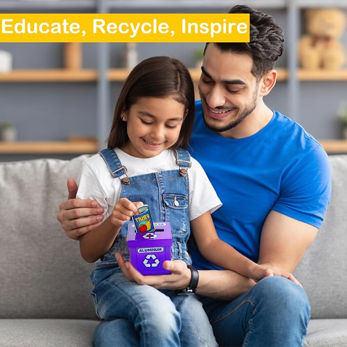 Fun Express Color Sorting Toys for Toddlers 1-3, 54 Pieces | Educational Recycling Game, STEM Learning Activities, Preschool Science & Earth Day Projects, Eco-Friendly Teaching Kit