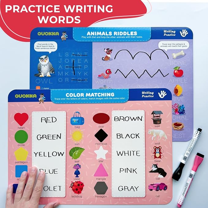 Busy Book Handwriting Practice for Kids - ABC Letter Tracing Toddlers 3-5 | 30 Tasks - Learn to Write ABC - Pre K Homeschool Preschool Learning Activities