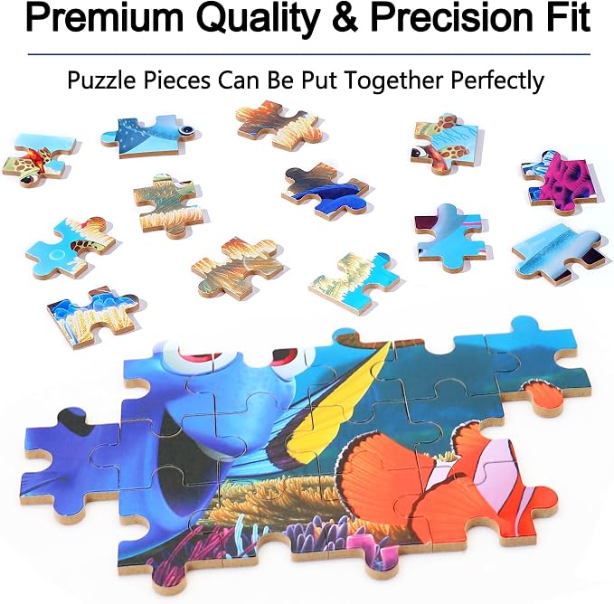 LELEMON Ocean Puzzles for Kids Ages 4-6,Underwater World 60 Piece Puzzles for Kids Ages 4-8,Children Jigsaw Puzzles in a Metal Box,Educational Learning Puzzle Toys for Girls and Boys | Ocean Children Jigsaw Puzzles for Kids Ages 3-5 Kids Puzzles,Educat...