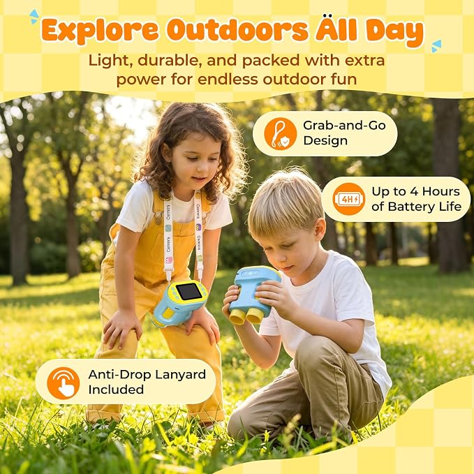Handheld Microscope for Kids - HTVRONT 1000X Kids Microscope 2.0" HD Screen | 2-in-1 Microscope & Telescope, Kid-Friendly Operation, 4-Hour Extended Battery, Ideal Educational STEM Gift for Kids 3-12