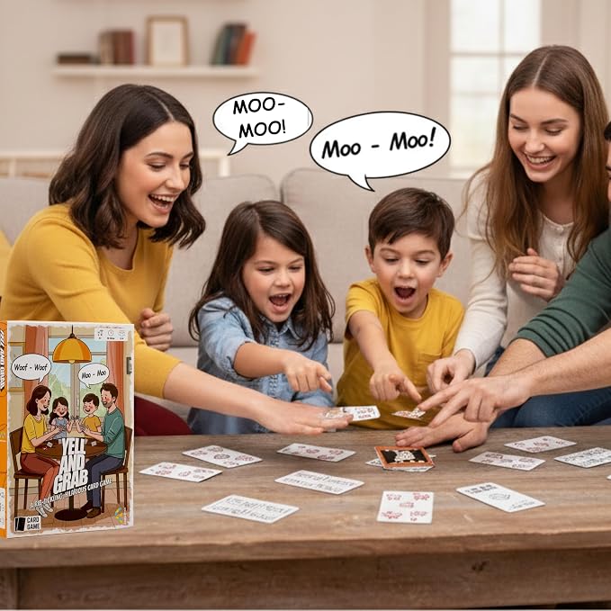 Yell and Grab, Card Games for Kids
