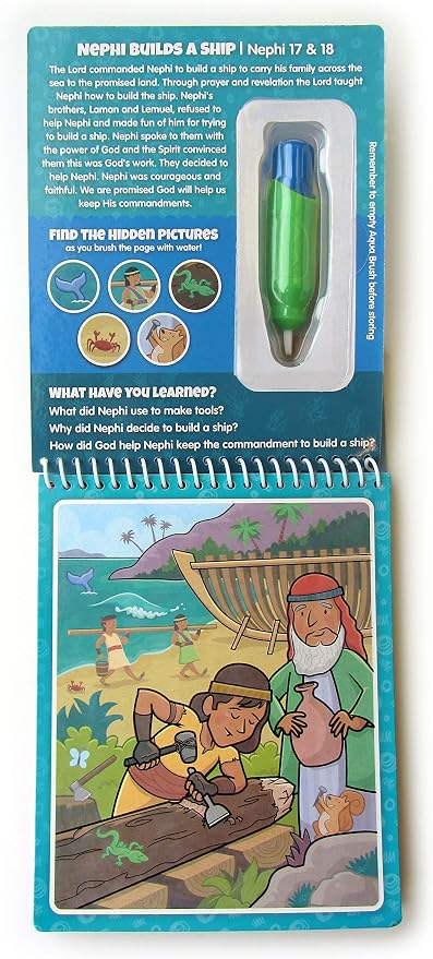 Water Reveal Coloring Scripture Book for Kids Ages 3+. Book of Mormon Stories: Preschool, Elementary, Primary, Christian, Religion