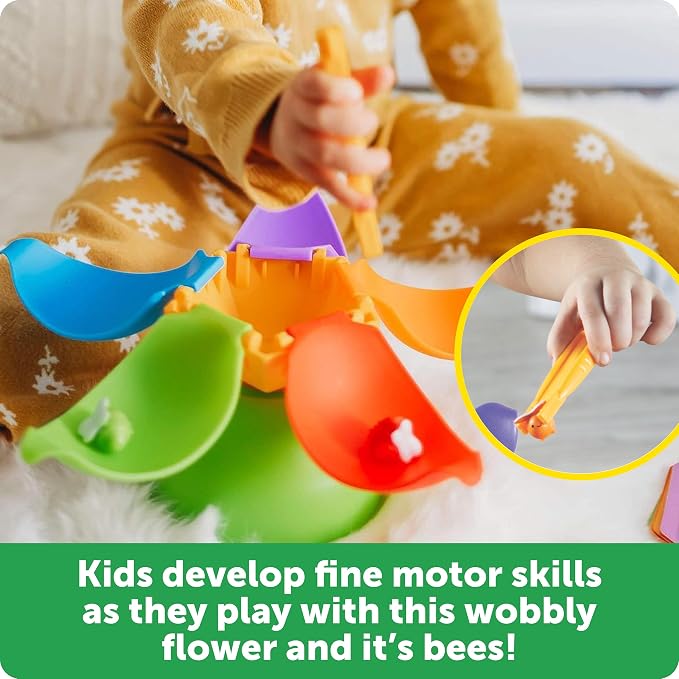 Learning Resources Blooming Balance Bees Fine Motor Sorting Set | Preschool Learning Activities, Fine Motor Games, Color Sorting Toys for Toddlers 3-5, Matching and Counting Toys for Toddlers