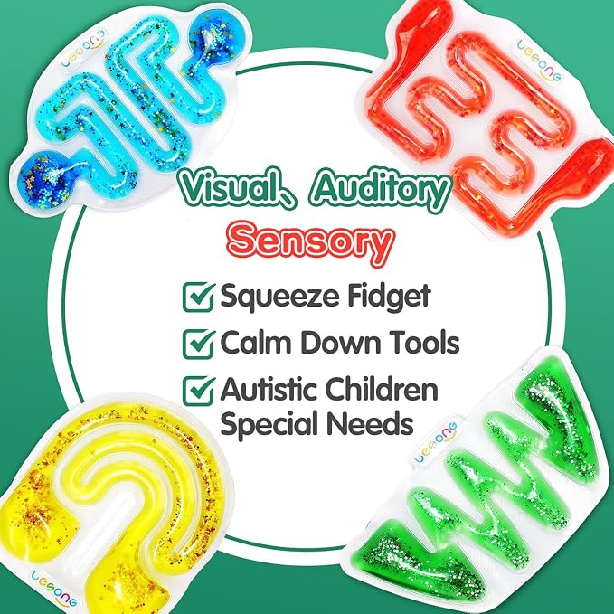 Squishy Sensory Fidget Toys for Kids - Sensory Toys for Kids with Autism, Quiet Fidgets for Classroom Students Autistic, Relief for Calm Down, Squeeze Sensory Maze Easter Basket for Boys Girls