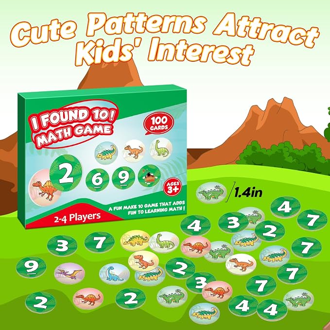 Aizweb Math Games for Kids,Addition & Subtraction Games,Educational Learning Games for Boys and Girls Ages 4 5 6,Counting Homeschool Classroom Travel Indoor Outdoor