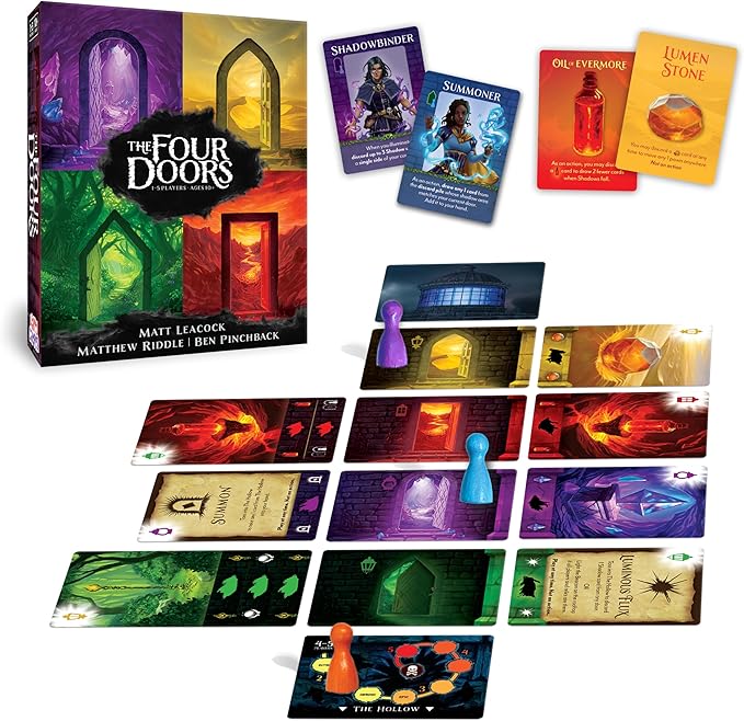 Happy Camper - The Four Doors | Cooperative Game by Pandemic and Forbidden Island Creator | Perfect for Solo Play, Two Players, and Small Groups | Portable Adventure Game