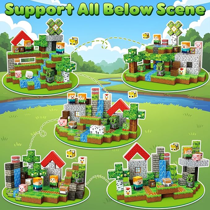 Magnetic Blocks, 150PCS Toys Building Cube Birthday Gifts for Kids | Magnetic Cubes, 0.8 inches Building Blocks, STEM Construction Toys Christmas Birthday Gifts for Kids Boys Girls