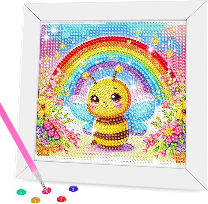 Nardoll Diamond Art Kits - Arts and Crafts - Diamond Art Painting with Wooden Frame - GEM Art for Girls Boys Adults Beginners Home Wall Decor Gifts