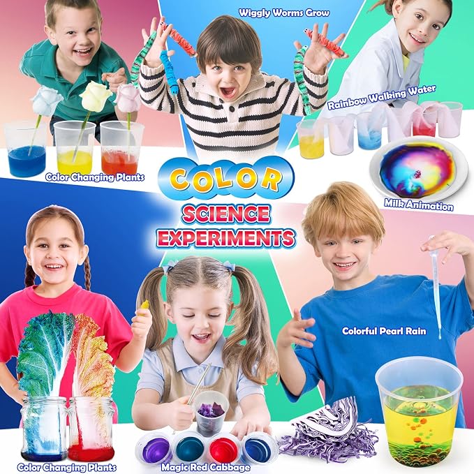 UNGLINGA 30+ Experiments Science Kits for Kids, S.T.E.M Educational Project Activities Toys Gifts for Boys Girls, Chemistry Set, Bouncy Ball, Volcano Eruption | S.T.E.M Educational Project Activities Toys Gifts for Boys Girls, Chemistry Set, Bouncy Bal...