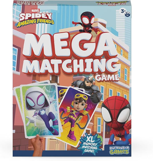 Giant Matching Card Game Spider-Man, Memory Game, Jumbo Playing Cards, 3+ | Marvel Toys, Giant Card Games, Family Game Night, Travel Games, Playing Cards, Screen-Free, Travel Game, Holiday Game