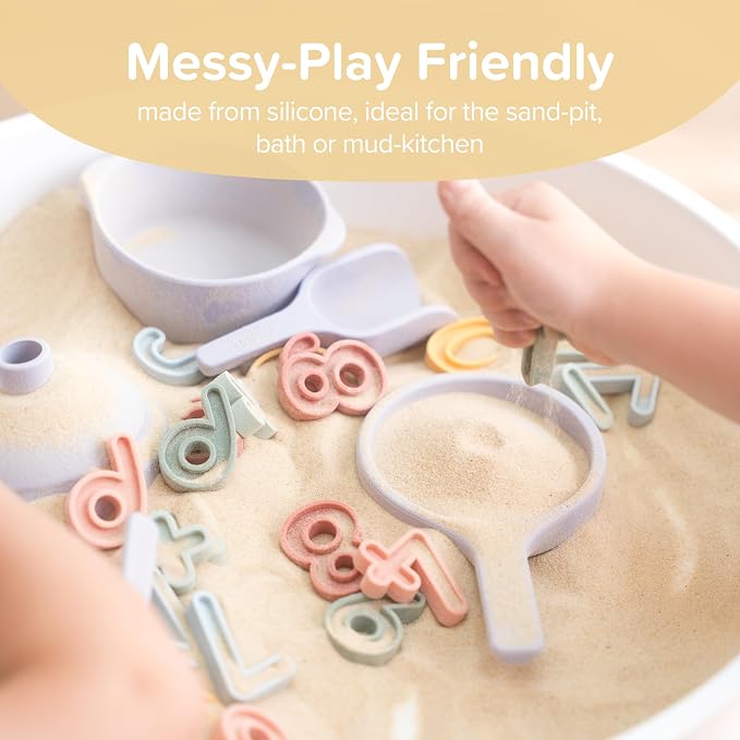 Silicone Kids Sensory Numbers for Kids | Childrens Maths Set | Maths Resources Early Years | Number Toys Early Years Resources | Suitable for 3 Years Plus | Tuff Tray Accessories