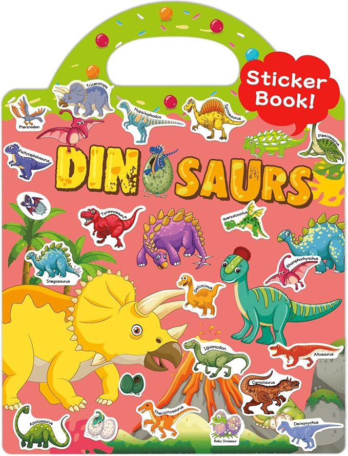 Benresive Reusable Sticker Book for Toddlers, Travel Stickers for Kids | Toddler Travel Activities Toys, Birthday Gifts for Boys & Girls, Airplane Travel & Road Trip Essentials Kids