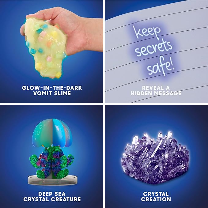 Discovery Mini Science Kit 8-Pack, 32 STEM Science Experiments for Kids, Chemistry, Crystal Growing, Slime, Magic, Space, Creepy, Frozen Activity Sets, Educational Learning Toy, Boys Girls Gift Age 8+