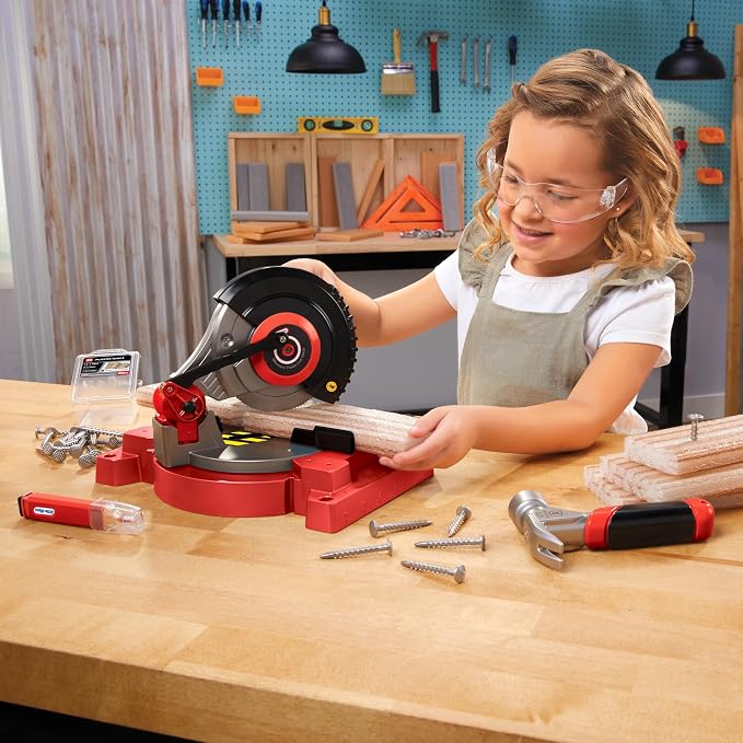 Little Tikes Creative Construction Power Cuts Set with 6 Accessories, Pretend Play Construction Set, for Boys and Girls Ages 3+ Years