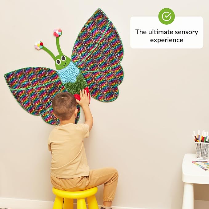ODOXIA Sensory Wall Panel | Sequin Busy Board for Sensory Room and Daycare | Montessori Toys and Activity | Autism Mats and Squares for Toddlers and Kids