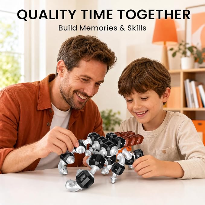 Creative 3-in-1 Insect Robot STEM Building Toys for Kids Ages 4-8 | 73 Pieces Blocks, Supports Repeated Disassembly & Free Building, Easy to Carry for On-the-Go Play, Gift-Ready Packaging