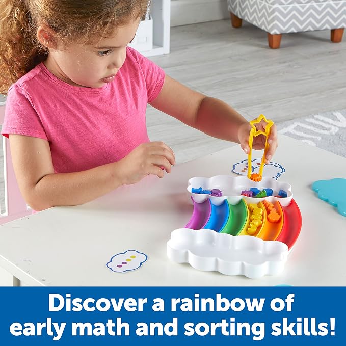 Learning Resources Rainbow Sorting Set | Color Sorting Toys for Toddlers, Toddler Learning Toys, Fine Motor Skills, Toddler Matching Game, Sensory Toy, Color Skills